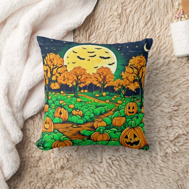 Almofada Patch da Bomba Spooky: Noite de Cartoon (Cobertor)