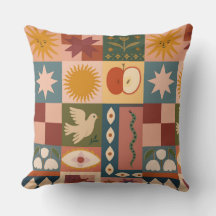 Patchwork celestial boêmica com símbolos místicos