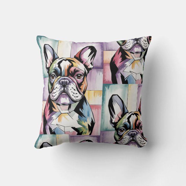 Almofada Patchwork Frenchie Confortável  (Verso)