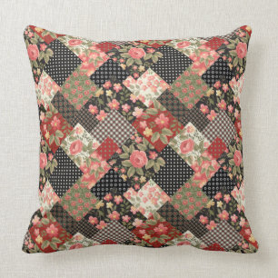 Almofada Patchwork Patternos Flowers Bolinhas Placa Geométr