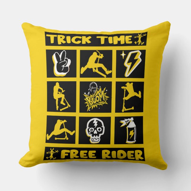 Almofada Patinete de truques de estilo livre (Frente)