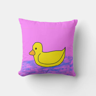 Almofada pato amarelo giro no Travesseiro decorativo rosa