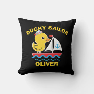 Almofada Pato de Borracha Fofo Barco Marinheiro Pato