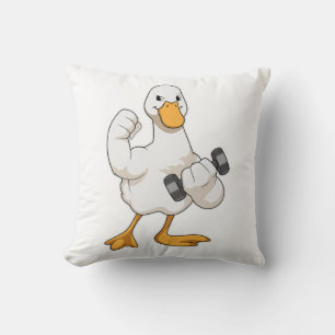Almofada Pato em Bodybuilding com Dumbbell