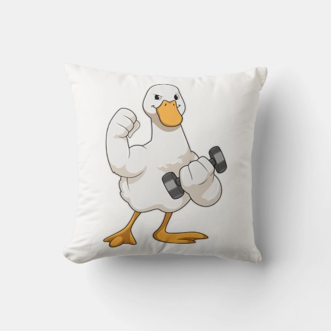 Almofada Pato em Bodybuilding com Dumbbell (Frente)