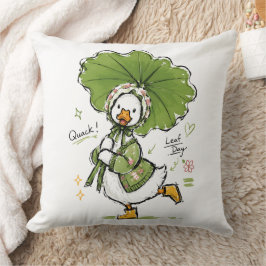 Almofada Pato Fofo com Guarda-Chuva de Folha e Touca Floral