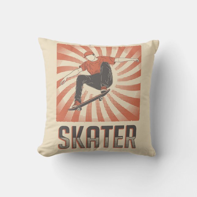 Almofada Patre Vermelho Clássico de Grange Retroativo (Frente)