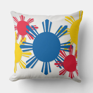 Almofada Patriótica Philippine Flag Sun Pinoy