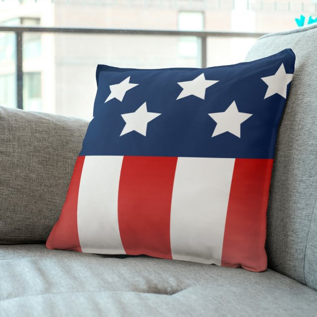 Almofada Patriotismo Moderno: Travesseiro de Bandeira Artís (Modern Patriotism: Artistic American Flag Pillow!
I Freedom's Canvas for Your Home!)