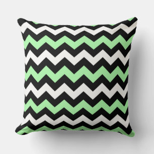 Almofada Patrulha Zigzag (zwart, groen, wit)