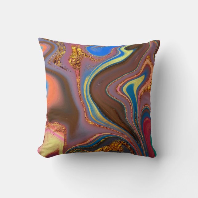 Almofada pattern abstract brown (Frente)