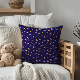 Almofada Pattern space lavender orange dark blue