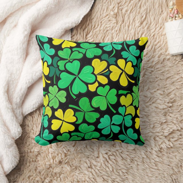 Almofada Pattern St. Patrick's Day Clovers (Cobertor)