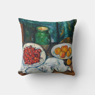 Almofada Paul Cezanne - Ainda vive com cerejas e caçadores