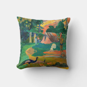Almofada Paul Gauguin - Paisagem com Peacocks / Matamoe