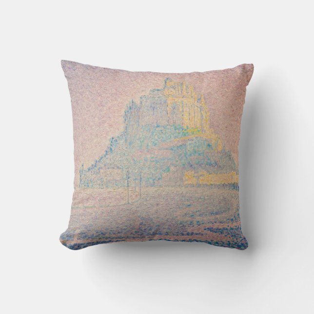 Almofada Paul Signac - Mont Saint Michel, Névoa e Sol (Frente)