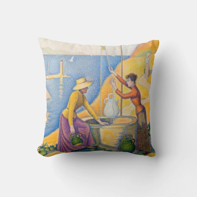 Almofada Paul Signac - Mulheres no Poço (Frente)