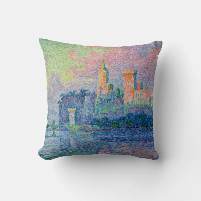 Almofada Paul Signac - O Palácio Papal, Avinhão (Frente)