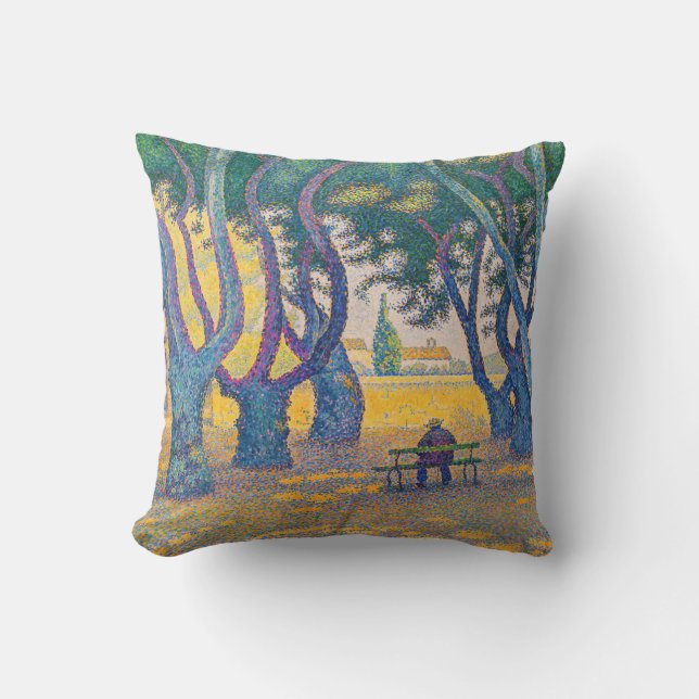 Almofada Paul Signac - Place des Lices, Saint-Tropez (Frente)
