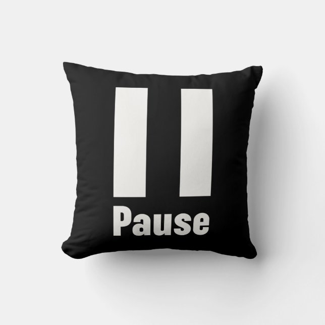 Almofada Pausar Cor de Fundo Personalizada (Frente)