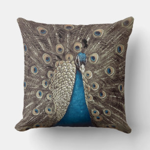 Almofada Pavão Azul Antiquado