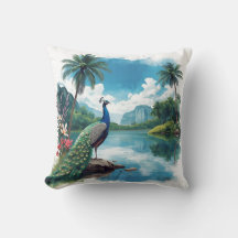 Pavão bonito num Paraíso Tropical