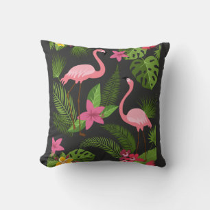 Almofada Pavão-Padrão Rosa com Camisa-Flor