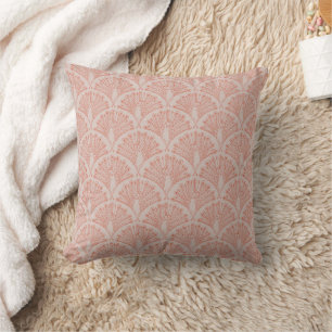 Almofada Pavock Padrão Scallop Rosa e Vermelho