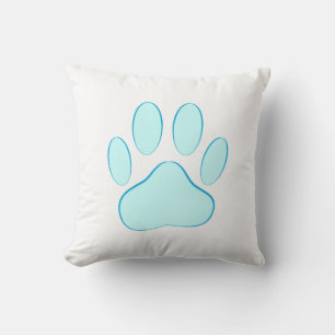 Almofada Pawprint Azul Bebê