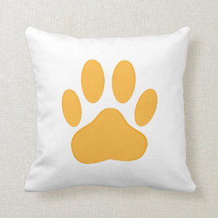 Almofada Pawprint laranja