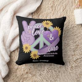 Almofada Paz Amor Curto Artrite Reumatoide Sensibilização