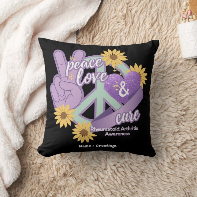 Almofada Paz Amor Curto Artrite Reumatoide Sensibilização (Cobertor)