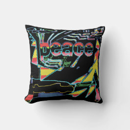 Almofada "Paz" Arte Gráfico Amarelo Amarelo Amarelo Cor-de-