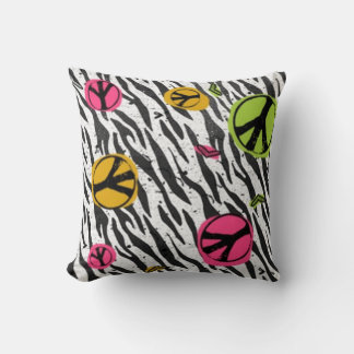 Almofada Paz com o Travesseiro de Padrão Zebra