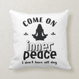 Almofada Paz Interior Zen Meditação Yoga Sarcástica Engraça