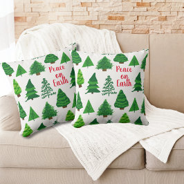 Almofada Paz na Terra Árvores de Natal
