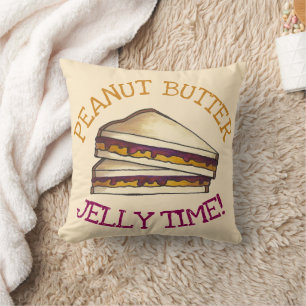 Almofada PBJ Sanduíche De Panut Manteiga Horário PBJ Sanduí