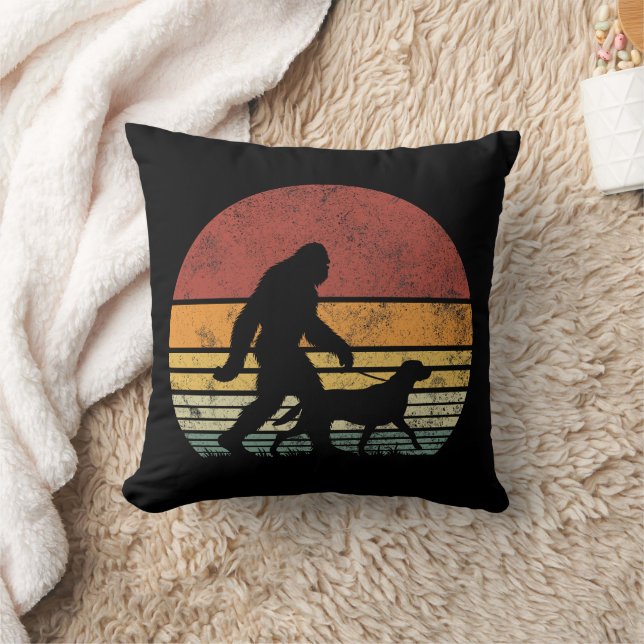 Almofada Pé Grande Caminhando Labrador Cão de Retriever Vin (Cobertor)