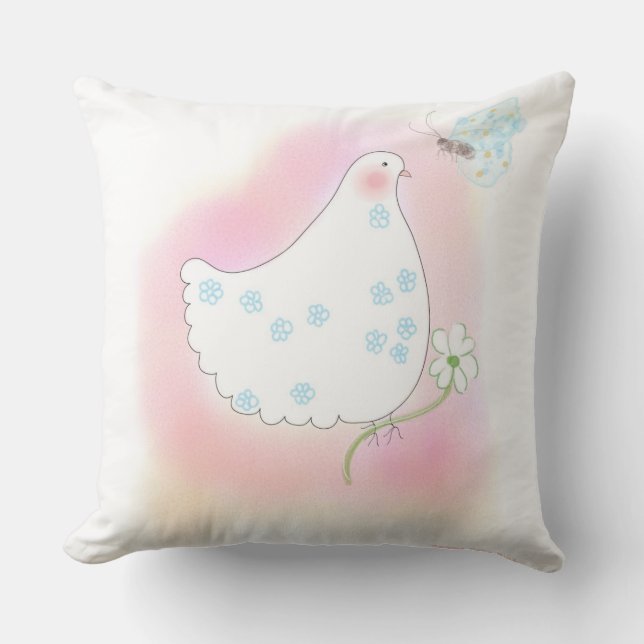 Almofada Peace Dove, pink pillow (Frente)