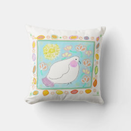 Almofada Peace Dove with flowers pillow