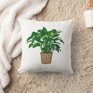 Almofada Peace Lily Hand desenhada