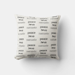 Almofada Peace Love Namaste -Reversible Modern Motivational