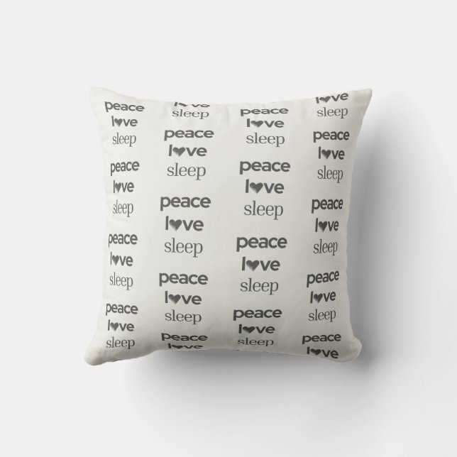 Almofada Peace Love Sleep -Reversible Cozy Modern Lifestyle (Verso)