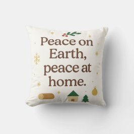 Almofada Peace on Earth, Peace at Home – Cozy Christmas 