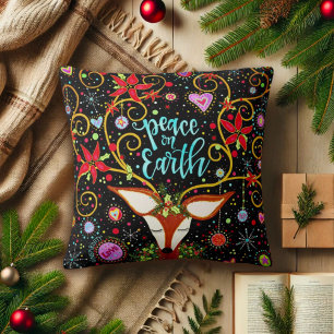 Almofada "Peace on Earth Reindeer"