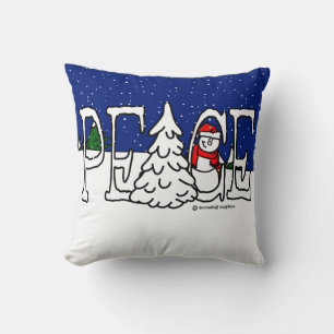 Almofada Peace Snowman