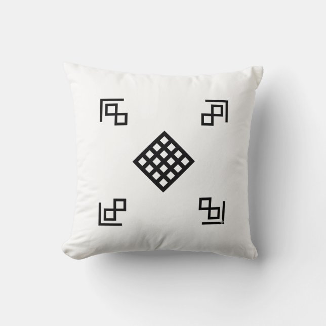 Almofada Peaceful Energy | Minimalist Tibetan Pillow Design (Frente)