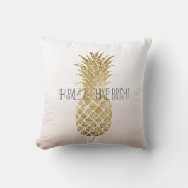 Almofada Peach Cream Glitter Glitzy Pineapple Sparkle     