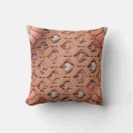 Almofada Peach Crochet Tiger Pattern Pillow Cover