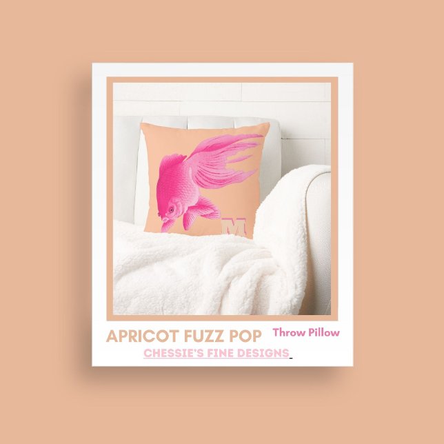 Almofada Peach Pink Goldfish Grande Travesseiro decorativo  (Criador carregado)